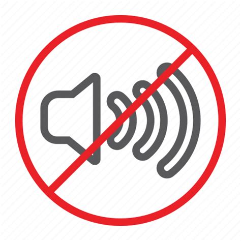 Forbidden No Noise Prohibited Sign Sound Zone Icon Download On