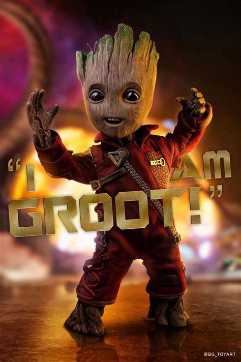 Baby Groot Guardians Galaxy Large Poster Art Print Giant A0 to A5 Small Size