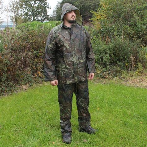 Waterproof Jacket And Trouser Set Flecktarn Camo Epic Militaria