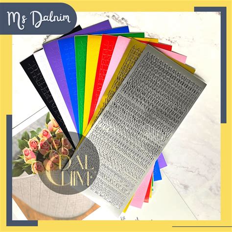 Jual Ms Dalnim Stiker Huruf Aesthetic Alfabet Huruf Kapital Kecil Warna Warni Lucu Gold Silver