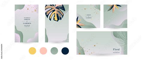 Spring Summer Background Template For Instagram Social Media Post And