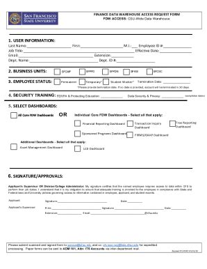 Fillable Online Fiscaff Sfsu Solar Access Request Form San Francisco