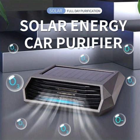 Purificador De Aire Para Coche Con Energ A Solar Operaci N De