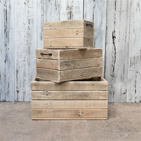 Storage Boxes Handmade Reclaimed Wood Modern Rustic Industrial