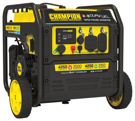 Champion 4250 Watt Dual Fuel Rv Ready Open Frame Inverter Generator With Electric Start And