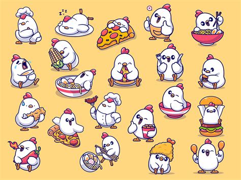 Chicken🐓🍜🍕🍗 | Chicken illustration, Character design, Chicken