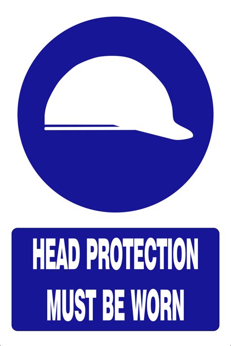 Head Protection Must Be Worn Safety Sign Mv003 A Safety Sign Online