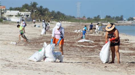 Miles De Personas Se Unen Para Limpiar Las Playas En Yucat N Punto Medio