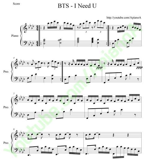 Beginner Bts Sheet Music Easy With Letters 42 Apianoa Kpop Piano Cover Bts I Need U Piano Sheets