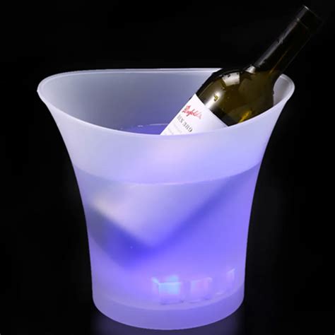 5L Colorful Plastic LED Ice Bucket Color Changing Bars Nightclubs LED