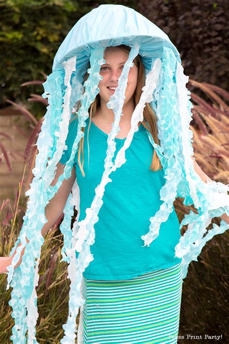 Awesome Jellyfish Costume Diy Easy Light Up Hat Press Print Party