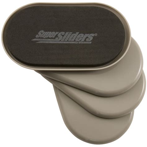 Super Sliders Size 3 12 X 6 Oval Plastic Furniture Sliders Beige 4