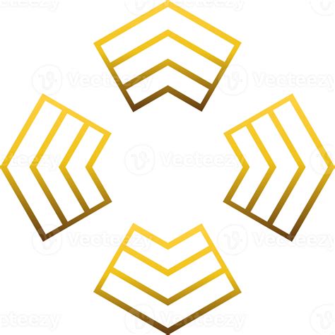 Luxury Golden Geometry Pattern Element Png