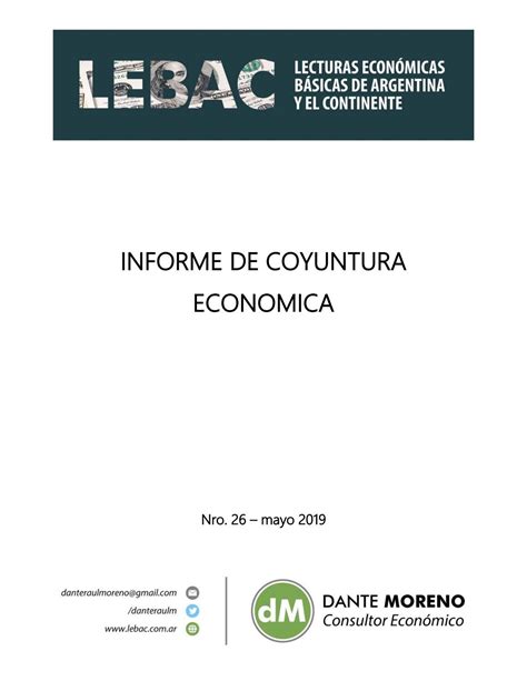 Informe De Coyuntura Economica Nro By Drmoreno Issuu