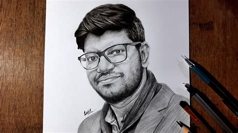 Artist Ankit Jasmatiya Drawing Sketch Of Artist Ankit Jasmatiya Sir