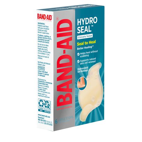 Band Aid Brand Hydro Seal Hydrocolloid Bandages Large 6 Ct