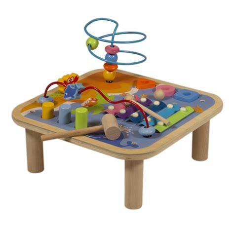 Table d activités en bois WOOD N PLAY King Jouet Activités d éveil