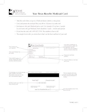 Fillable Online Your Texas Benefits Medicaid Card Fax Email Print