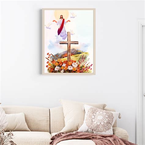 Christian Printable Wall Art Peace Be Still Digital Download Jesus Wall Art The Living