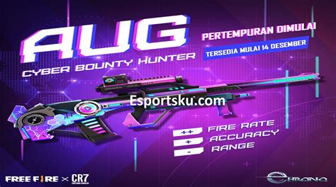 Skin Senjata FF Cyber Bounty Hunter AUG Free Fire Esportsku