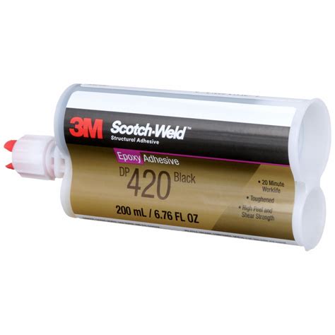 3m Epoxy Adhesive Dp 420 Ambient Cured 200 Ml Dual Cartridge Black Gel 382zj6420 Grainger