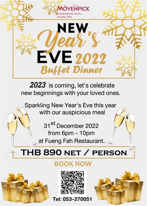 New Years Eve Buffet Dinner At Mövenpick Suriwongse Hotel Chiang Mai