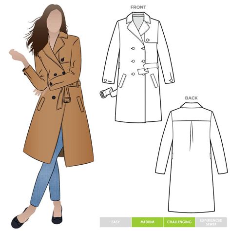 Classic Trench Coat Sewing Pattern Tiffanyrogan