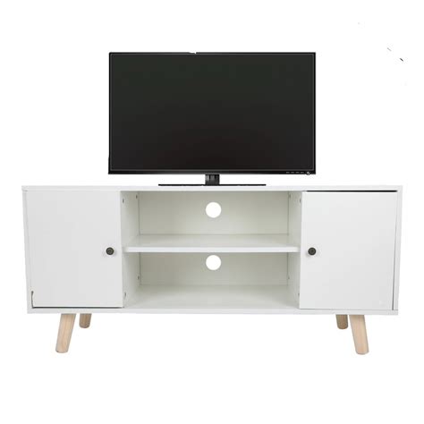 SZAFKA RTV STOLIK POD TV KOMODA 116 CM BIAŁA 11683447242 oficjalne