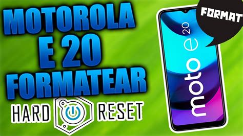 Cómo Hacer un Hard Reset en Motorola E20 Restablecimiento de Fábrica