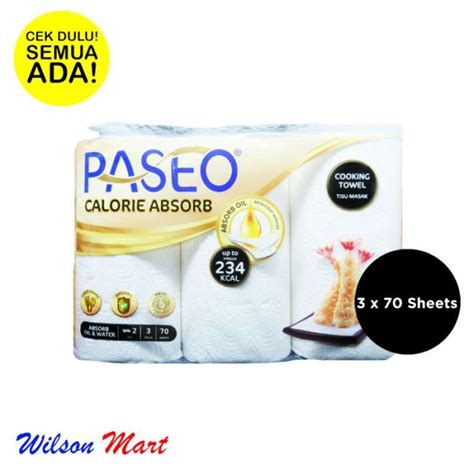 Jual Paseo Calorie Absorb Cooking Towel Ply Rolls Sheets Di