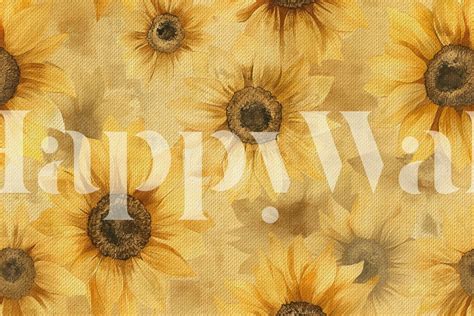 Watercolor Sunflower Painting wallpaper | Happywall