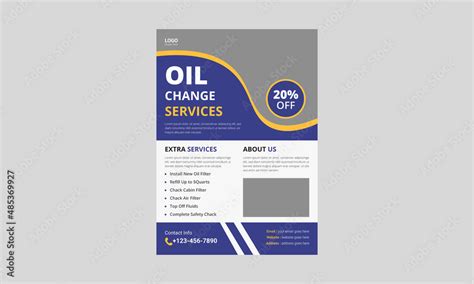 Oil Change Service Flyer Template Auto Service Flyer Leaflet Design