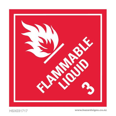 Flammable Liquid 3 Sign