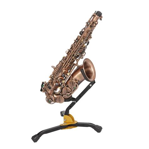 Soporte De Saxof N De Tenor Alto Tr Pode Plegable Port Til De Metal