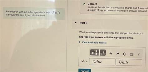 Solved Correct Because the electron is a negative charge and | Chegg.com