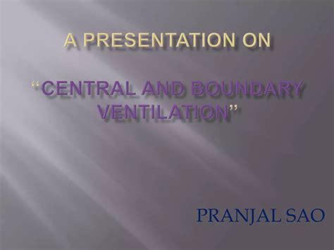 Types of ventilation system | PPT