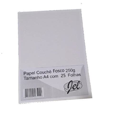 Papel Couchê Fosco 250g Tamanho A4 25 Folhas em Promoção na Americanas