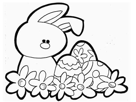 Easter Bunny Clip Art Coloring Pages Clipart Best