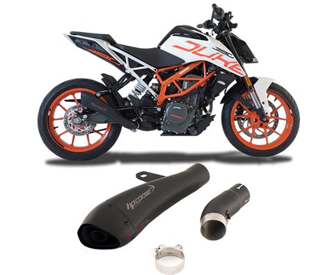 Exhaust Muffler Hpcorse Hydroform Steel Black For Ktm Duke