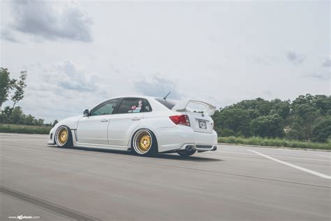 Gold Digger White Subaru Wrx On Avant Garde Wheels Carid Gallery