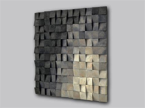 Square Wood Wall Art Decor, Nature Wall Hanging, Textured Art Decor ...