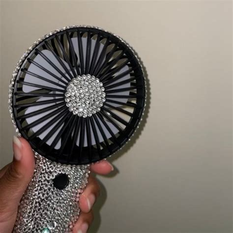 Red Handheld Glitter Fan Etsy