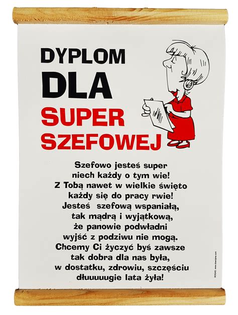 Kartka Dyplom Życzenia Upominek Dla Szefowej 10253087066 Allegropl