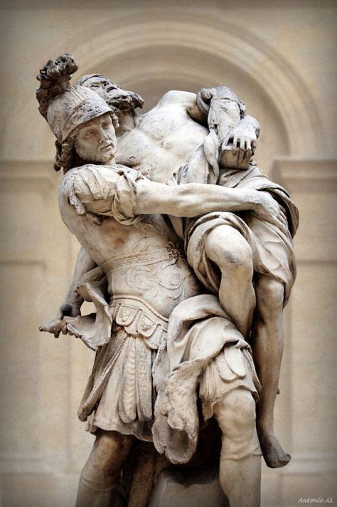 Aeneas And Anchises Pierre Lepautre 1715 Louvre Museum Paris Marble Sculpture Art Roman