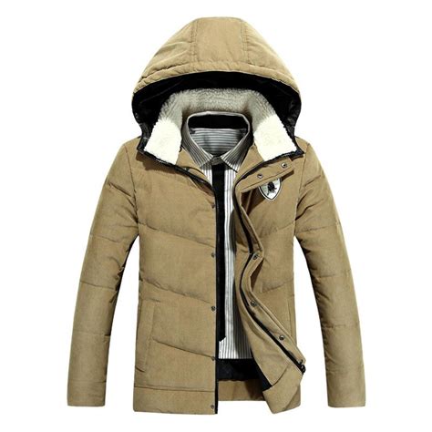 2015 New Winter Fur Hooded White Duck Down Jacket Mens Outdoor Fashion