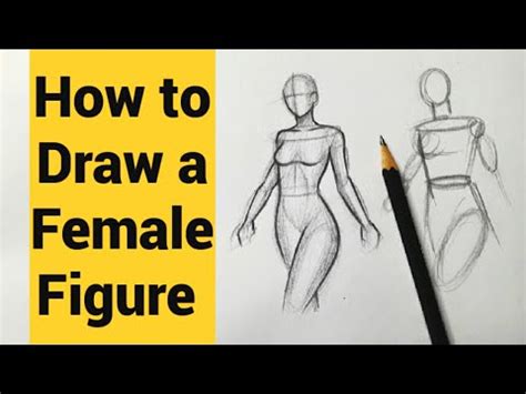 How to draw a Female Figure Drawing step by step for beginners Basic ...