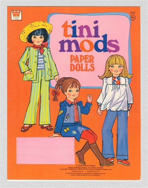 Vintage Paper Dolls Tini Modsprintable Digital Pdf Etsy