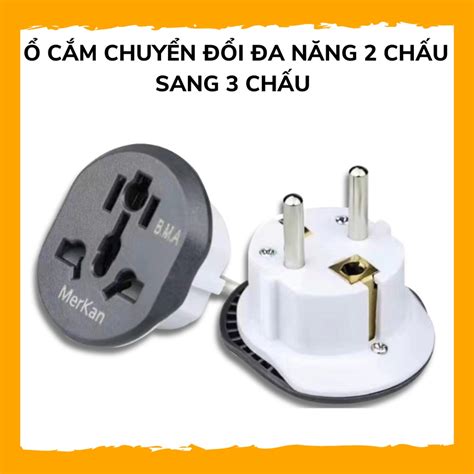 Ổ Cắm Chuyển Đổi Đa Năng 2 Chấu Sang 3 Chấu Shopee Việt Nam