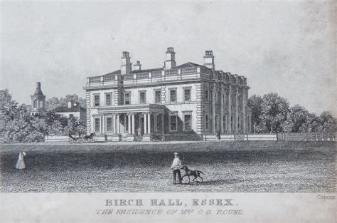 Antique Print Birch Hall Essex The Residence Of Mrs C G Round