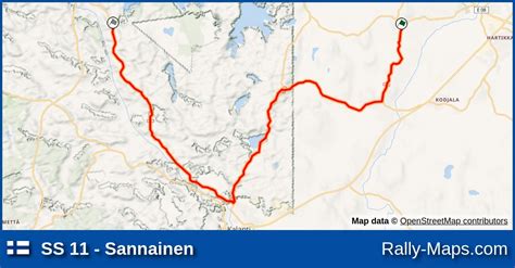 Ss Sannainen Stage Map L Nsirannikon Ralli Ralli Sm